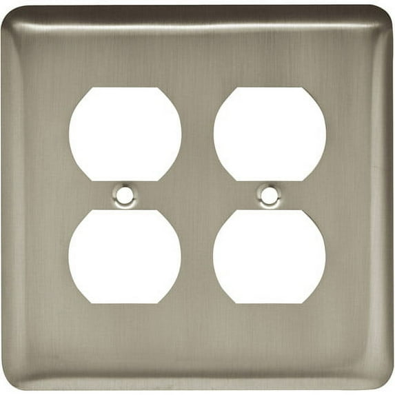 Brainerd Rounded Corner Double Duplex Wall Plate, Available in Multiple Colors