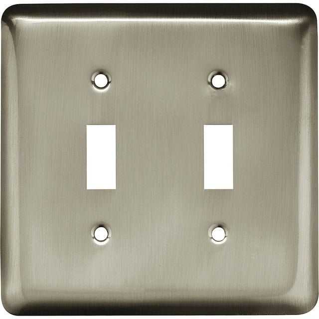 Brainerd Rounded Corner Double Switch Wall Plate, Available in Multiple Colors