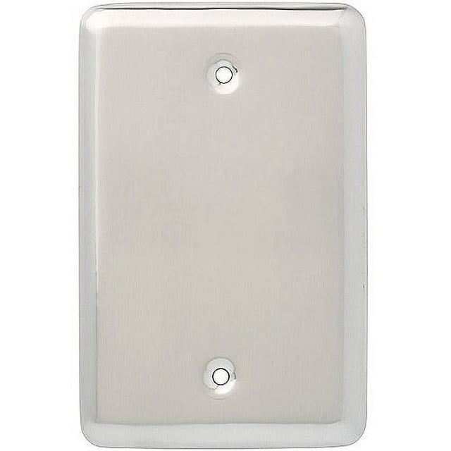 Brainerd Rounded Corner Single Blank Wall Plate, Available in Multiple Colors