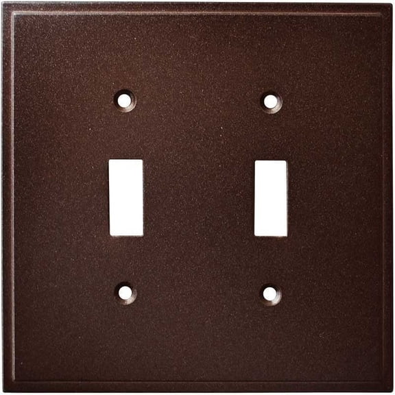 Brainerd Simple Step Cocoa Bronze - Double Toggle Switch Plates