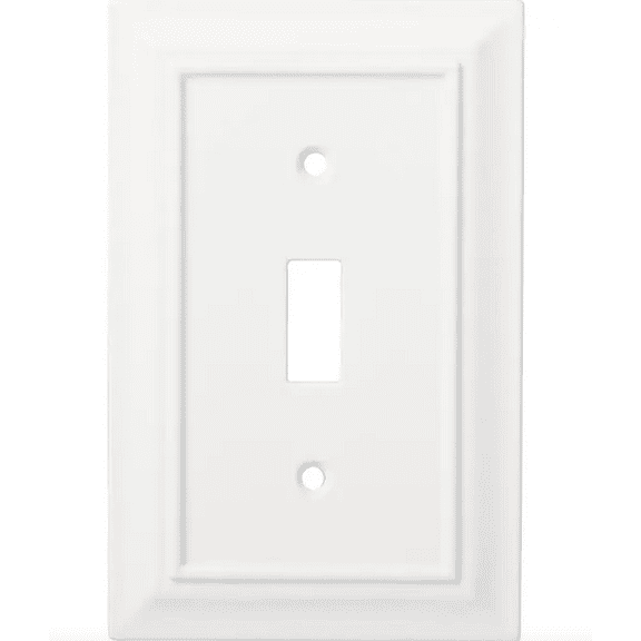 Brainerd W10762-PW Pure White Architect Single Switch Wall Plate Cover