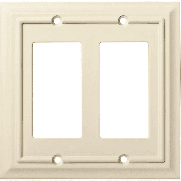 Brainerd W31565-LAL Light Almond Classic Architect Double GFCI Decora Wall Plate Cover