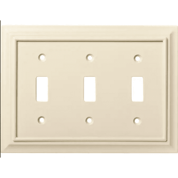 Brainerd W31566-LAL Light Almond Classic Architect Triple Switch Wall Plate Cover