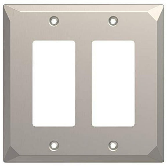 Brainerd W35853-SN Mornington Satin Nickel Double GFCI Cover Wall Plate