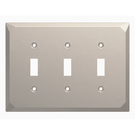 Brainerd W35854-SN Satin Nickel Mornington Triple Switch Wall Plate Cover