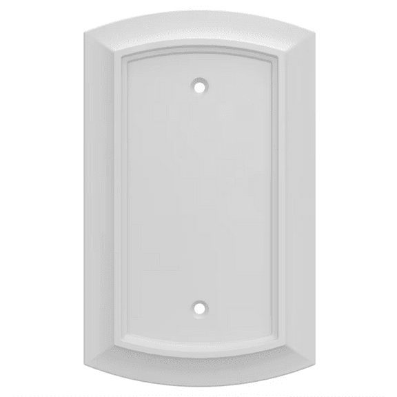 Brainerd W46572-PW Pure White Chatham Single Blank Cover Wall Plate