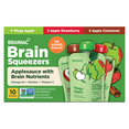 thumbnail image 1 of Brainiac Brain Squeezers Applesauce with Omega-3s, Variety Pack, No Sugar Added, 3.2oz, 10 Ct, 1 of 10