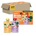 Brainiac Fruit and Veggie DHF10 Applesauce Variety Pack Pouches, Banana