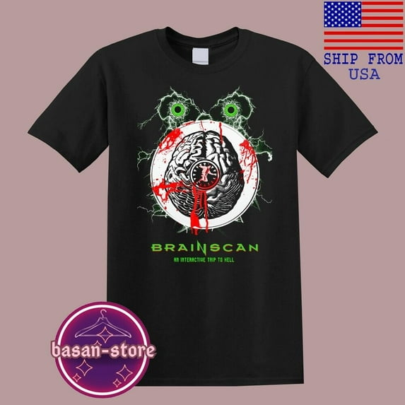 Brainscan Brain Scan Sci-Fi Movie Men's Black T-Shirt Size S-5XL ...