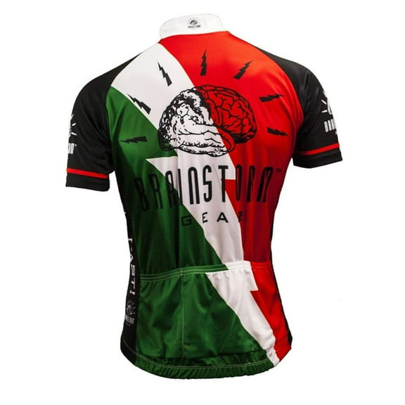 Brainstorm Gear Men's Bolt Cycling Jersey - Red/Green/Black / Medium