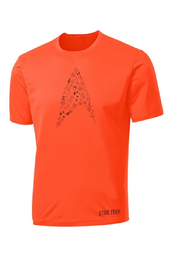 Men's Star Trek 'Cadet' Tech Shirt - Orange / Medium