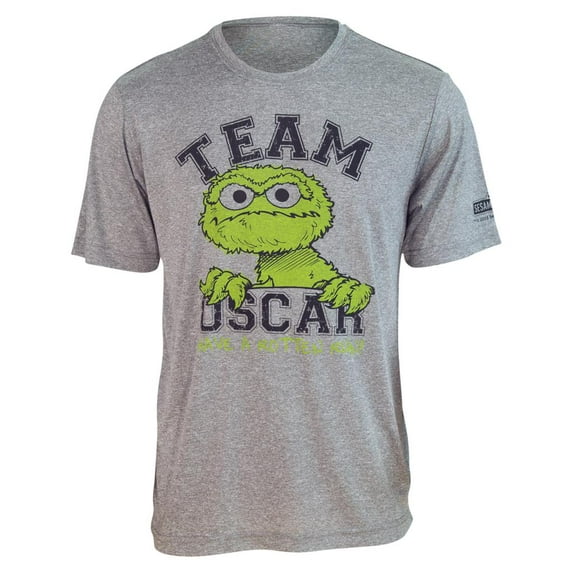 Brainstorm Gear Unisex Sesame Street TEAM OSCAR "Have a Rotten Run!" Tech Shirt - X-Large
