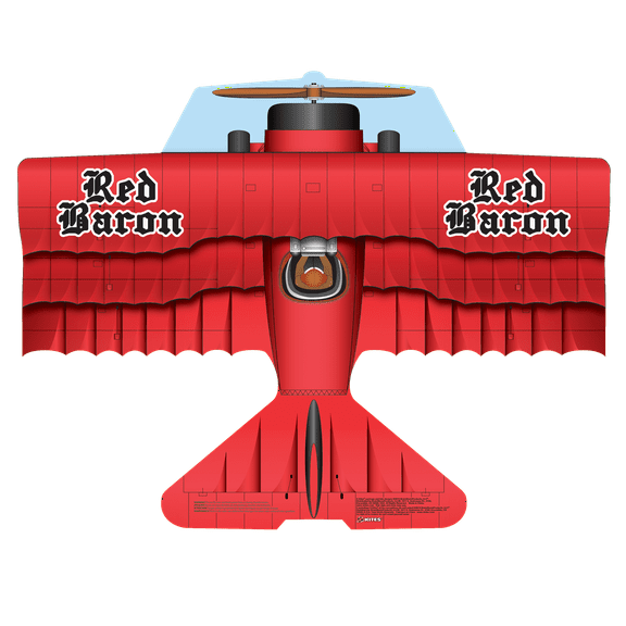 Brainstorm Toys Red Baron Flying Aces 37" Poly Airplane Kite