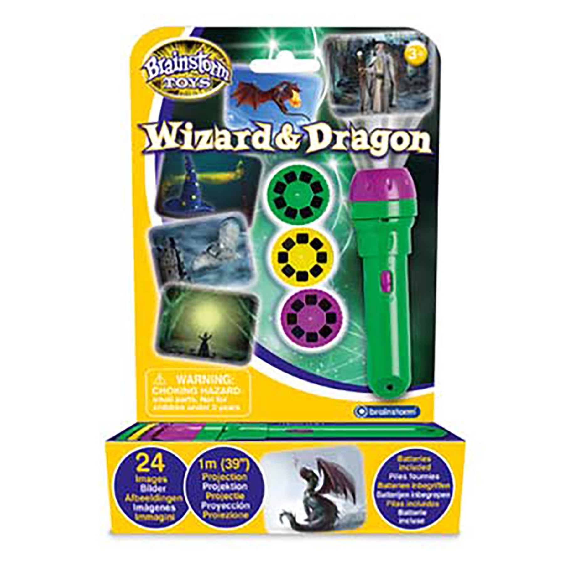 Brainstorm Toys Wizard and Dragon Children's Flashlight and Projector