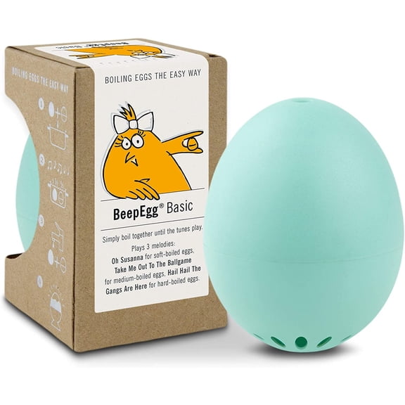 Brainstream BeepEgg Singing and Floating Egg Timer for Boiled Eggs, Turquoise