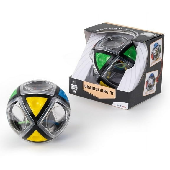 Brainstring R from Recent Toys - The Original String Brainteaser Puzzle Game with a Twist - a 360 Degree Rotating Ball - Travel-Friendly Fun for Ages 9 to Adult