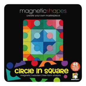 Brainwright 48-Piece Magnetic Shapes Circle in Square Puzzle