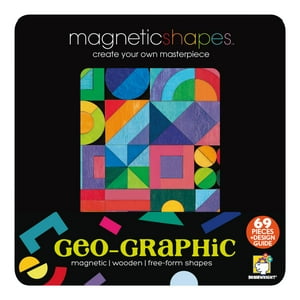Magnetic Shapes Geo-Graphic - Create Your own Masterpiece. Magnetic | Wooden | Free-Form Shapes - Brainwright