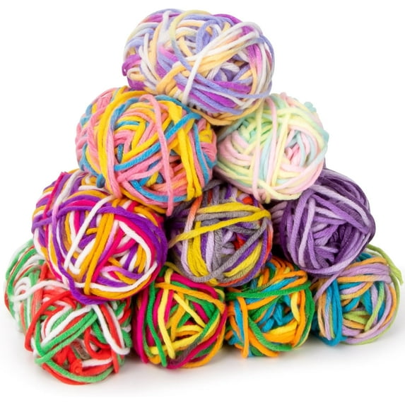 Brainybites Acrylic Yarn for Crocheting and Knitting Under $5 Crochet Yarn Acrylic Yarn for Crochet Animal Kit, Multicolor Yarn Kit 4ply Soft Yarn Set for Beginners/Professionals