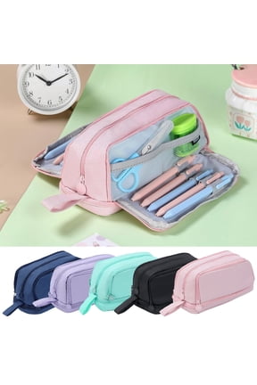 Cute Pencil Case Large Capacity Pencil Box 4 Compartments Box Storage Bag Desk Organizer Marker Pouch Pen for Middle School Office College Adult Gi+rl and B+oy