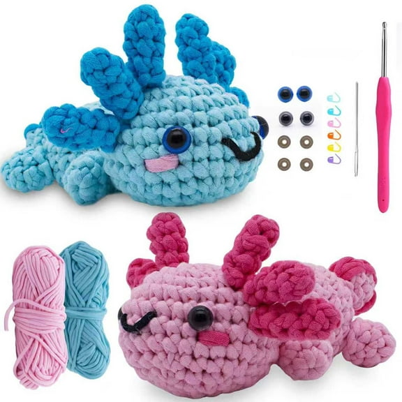 Brainybites Crochet Kit for Beginners, Crochet Starter Kit w Step-by-Step Video Tutorials, Beginner Crochet Kit for Adults Kids Women Men Complete Kit Included