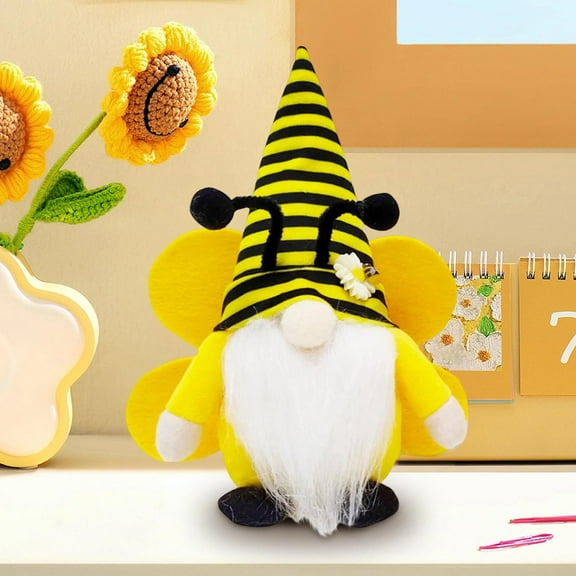 Brainybites Spring Decorations for Home Savings Honey Bumble Bee Sunflower Plush Gnomes - Bee Decorations - Spring Decor Indoor - Summer Decorations - Summer Decor - Gnomes Gifts for Women