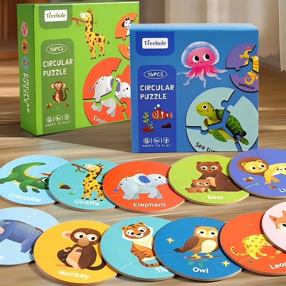 Brainybites Toys Savings,Wooden Matching Puzzles Perfect for Preschool Learning,Self-Correcting Animal Memory Matching Puzzles Games,Educational Activities for Learning