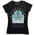 thumbnail image 1 of Brainz Brain Day Everyday Funny Nerd Geek Women's T-Shirt, 1 of 4