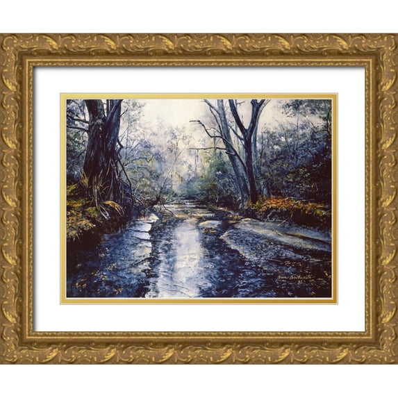 Braithwaite, Bruce 32x25 Gold Ornate Wood Framed with Double Matting Museum Art Print Titled - Plum Creek