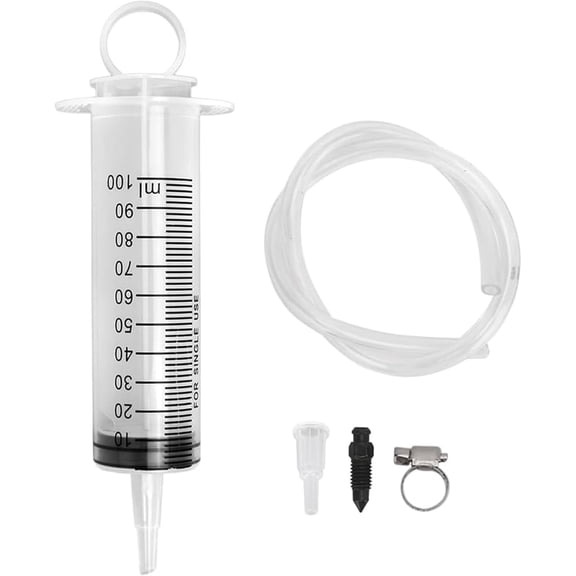 Brake Bleed Kit, 100ML Syringe & 50cm Hose Fluid Extractor Tool for Motorcycle, Scooter & Quad, Hydraulic Clutch Bleeding Set for One-Man Operation