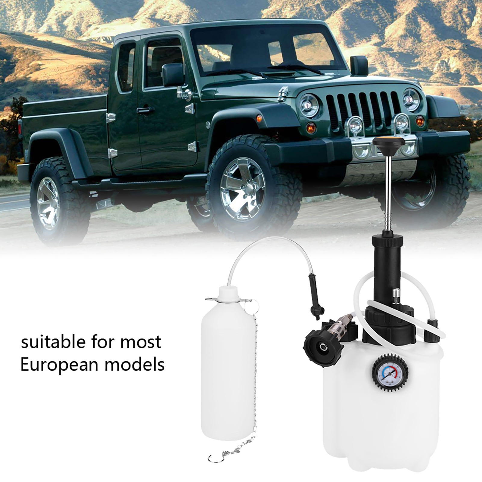 Brake Bleeder, 3L Capacity Manual Brake Bleeder Tool Hand Pressure With