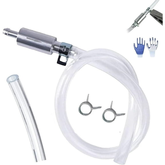 Brake Bleeder Hose Car Brake - One Way Check Valve Tube Bleeding Tool Kit for Car Motorcycle Clutch, Universal Brake Fluid Bleeder Kit for Hydraulic Brake System, Soft Tube with Metal Clips(1PC)