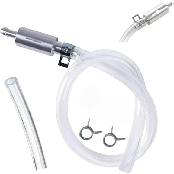 Brake Bleeder Hose - One Way Check Valve Tube Bleeding Tool Kit for Car Motorcycle Clutch, Universal Brake Fluid Bleeder Kit for Hydraulic Brake System, Soft Tube with Metal Clips(2pcs)