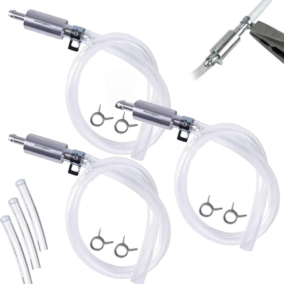 Brake Bleeder Hose - One Way Check Valve Tube Bleeding Tool Kit for Car Motorcycle Clutch, Universal Brake Fluid Bleeder Kit for Hydraulic Brake System, Soft Tube with Metal Clips
