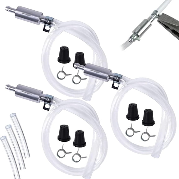 Brake Bleeder Hose - One Way Check Valve Tube Bleeding Tool Kit for Car Motorcycle Clutch, Universal Brake Fluid Bleeder Kit for Hydraulic Brake System, Soft Tube with Metal Clips