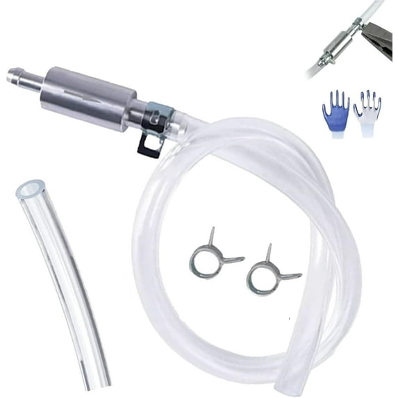 Brake Bleeder Hose - One Way Check Valve Tube Bleeding Tool Kit for Car Motorcycle Clutch, Universal Brake Fluid Bleeder Kit for Hydraulic Brake System, Soft Tube with Metal Clips(1pc)