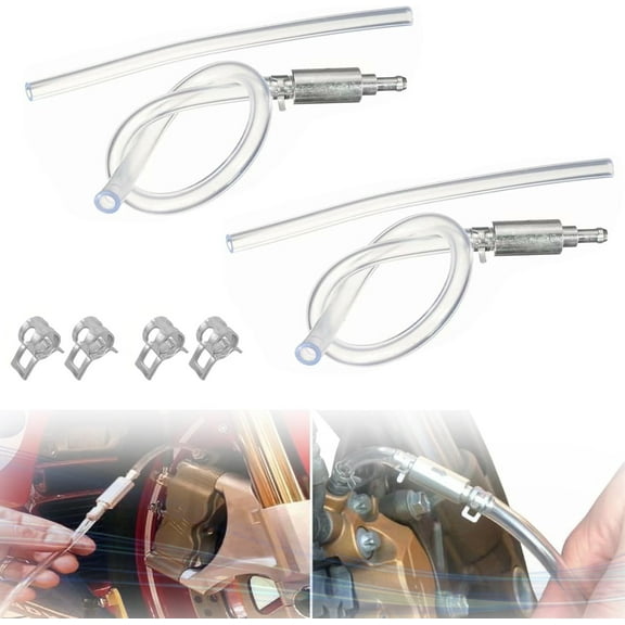 Brake Bleeder Hose - One Way Check Valve Tube Bleeding Tool Kit for Hydraulic System Bleeding, 2025 New Motorcycle Hydraulic Brake System Bleeding Tools, for Repair and Maintenance (2pcs)
