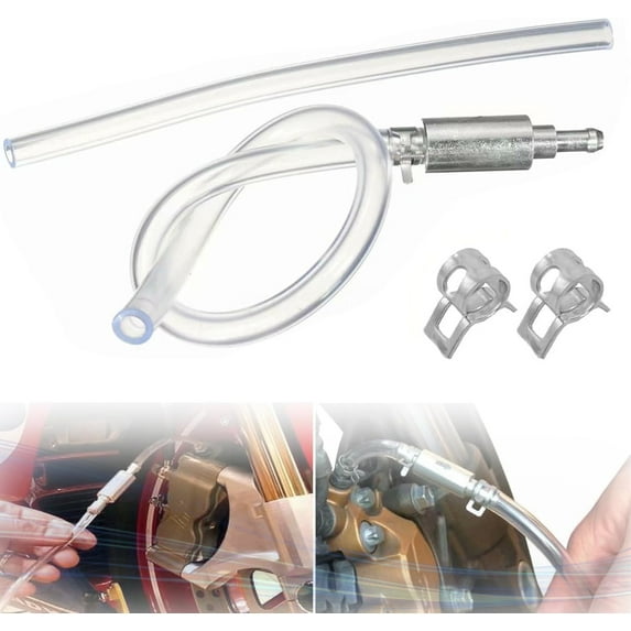 Brake Bleeder Hose - One Way Check Valve Tube Bleeding Tool Kit for Hydraulic System Bleeding, 2025 New Motorcycle Hydraulic Brake System Bleeding Tools, for Repair and Maintenance (1pc)