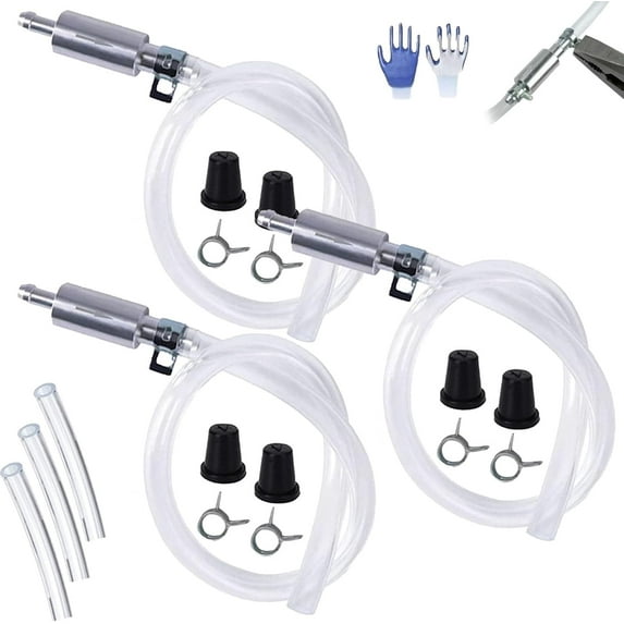 Brake Bleeder Hose One Way Check Valve Tube Bleeding Tool Kit for Hydraulic System Bleeding, Universal Motorcycle Accessories Brake Fluid Bleeder Repair Kit for Car Clutch(3pcs)