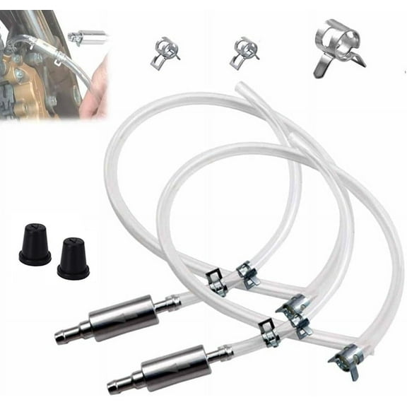 Brake Bleeder Hose- One Way Check Valve Tube Bleeding Tool Kit for Motorcycle Clutch, Brake Bleeder Kit for Hydraulic System Bleeding, One Way Brake Bleeder Valve for Car Motorbike(2pcs)