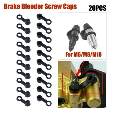 Brake Bleeder Screw Cap Grease Zerk Fitting Cap Rubber Dust Cover black