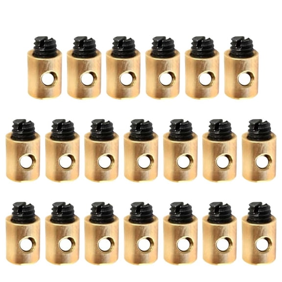 Brake Cable Nipple Screws Solderless Throttle Cable Fittings Metal Secure Screw Connector Anti-Rust For Motorcycle Car Gas Carburetor Cables Up To 2Mm Easy Installation