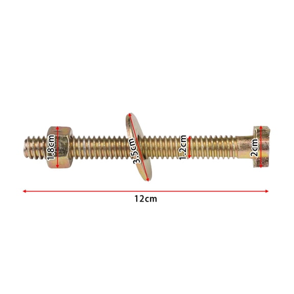 Brake Cage Bolt,Brake Bolt Air Brake Bolt Bolt 800921 Hxber 4 Semi Bolt Buzhi Metal Bolt Qisuo Huiop Gold 4 Pack