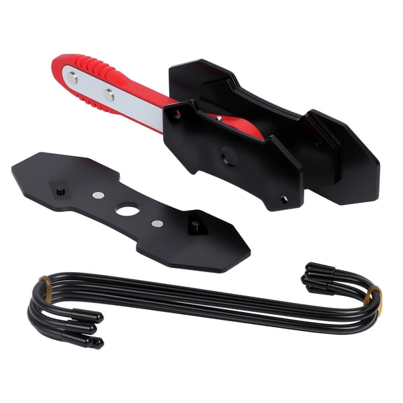 Brake Caliper Compression Tool, 360°Adjustable Caliper Piston Compressor Tool Ratchet Piston Press Brake Tools with 2 Extra Steel Plates & 4 Hooks