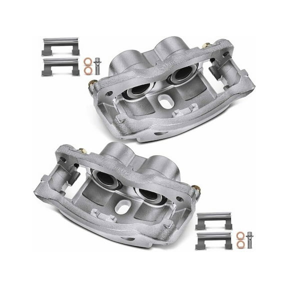 Brake Caliper Set 2 - Compatible with 2001 - 2010 Chevy Silverado 2500 HD 2002 2003 2004 2005 2006 2007 2008 2009