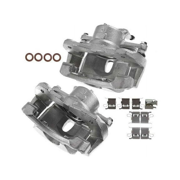 Brake Caliper Set 2 - Compatible with 2012 - 2017 Toyota Prius V 1.8L 4-Cylinder 2013 2014 2015 2016