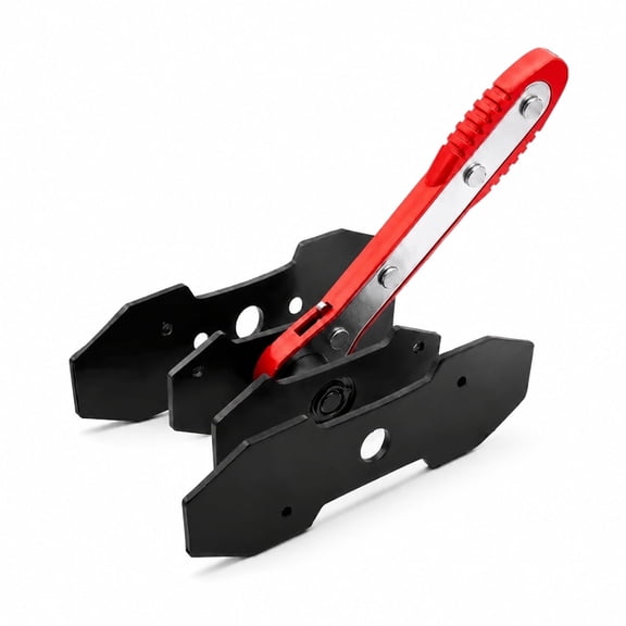 Brake Caliper Compression Tool, 360 Ratcheting Brake Pad Spreader with Magnetic Extension Plates, Red