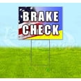thumbnail image 1 of Brake Check  (18"" X 24"") Yard Sign, Includes Metal Step Stake, 1 of 3