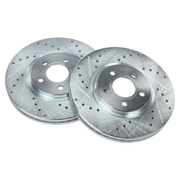 Brake Disc 2-Wheel Set Compatible: Chrysler PT Cruiser 2003-2009, Dodge Neon 2003-2005 Front Driver and Passenger Side