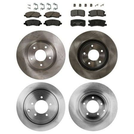 Brake Disc Brake Pad For 2007-2010 Chrysler Sebring Front and Rear Solid FWD